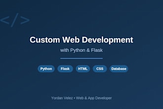 develop a custom website using python and flask