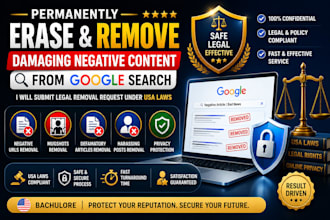 remove mugshots, erase bad articles,delete negative links,false news on google