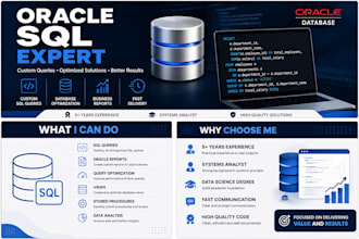 develop oracle sql queries reports and database solutions