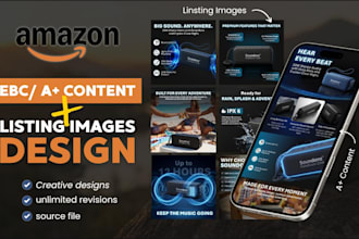 design amazon a content,ebc, listing images and product copywriting