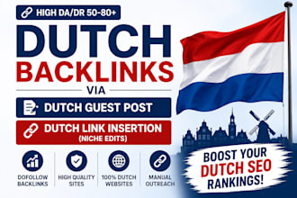 build dutch backlinks via dutch guest post to rank blogs