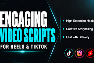 write engaging video scripts for reels or tiktok