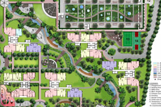 draw site plan and plot plan for city permit in autocad