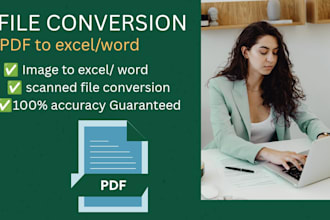 convert PDF to excel, word and do file conversion