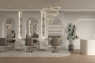 design beauty salon, spa and hair salon interiors