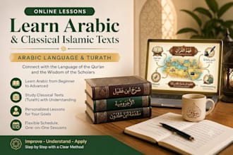 teach arabic grammar and classical islamic texts online