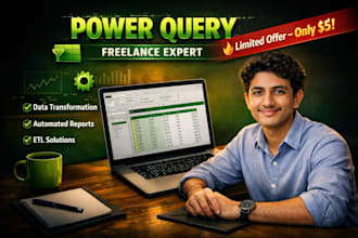 format, and merge excel data with power query automation