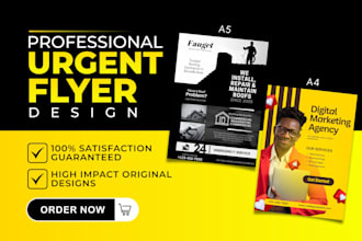 design an urgent flyer, brochure, or door hanger in 12 hours