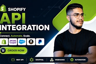 develop shopify API integration, custom shopify app, automation and webhooks