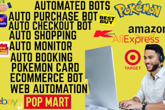 build auto purchase bot,pokemon bot, auto buying bot, monitor bot, checkout bot