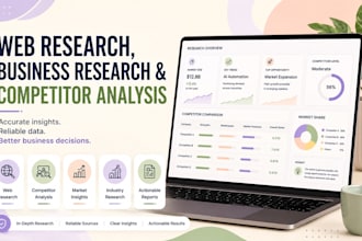 web research, business research, and competitor analysis