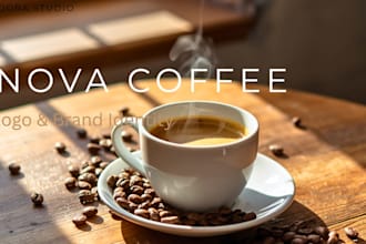 design a modern minimalist coffee shop and cafe logo