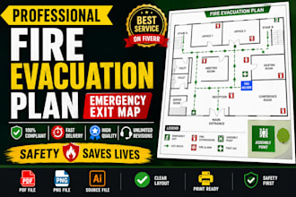 create a professional fire evacuation plan for yuor building