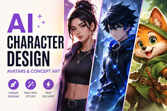 create unique ai character designs, avatars, and concept art