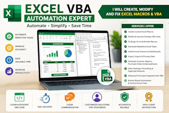 create, modify, and fix excel macros and vba