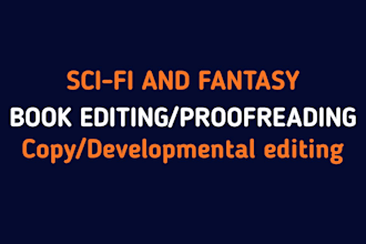 edit fantasy and science fiction novels