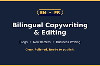 write and edit bilingual en fr copy for blogs and business