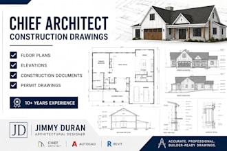 create professional chief architect construction drawings