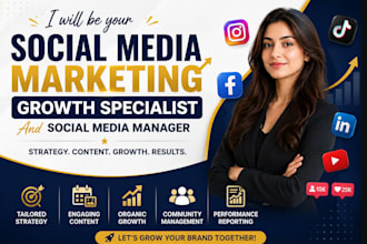 be your social media marketing growth specialist and social media manager
