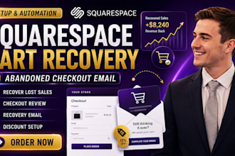 setup squarespace abandoned checkout recovery for lost ecommerce sales