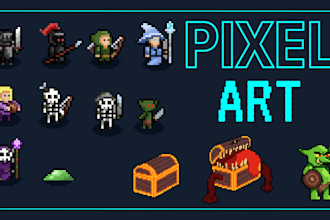 create animated pixel art character sprites for your game