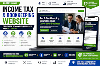 income tax website bookkeeping website generate bookkeeping leads and tax leads