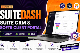 setup suitedash suite CRM softr client portal client portal expert
