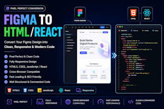 covert your figma to HTML or react