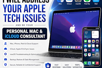 address your apple tech issues and be your personal mac and icloud consultant