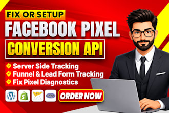 setup meta facebook pixel conversion API, server side tracking