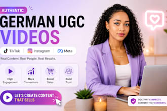 create high converting german ugc videos for tiktok shop instagram ads
