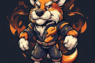 create professional character, mascot, cartoon