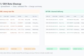 clean, deduplicate, and repair your excel or CSV data files