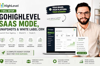 setup gohighlevel saas snapshots white label CRM for agencies