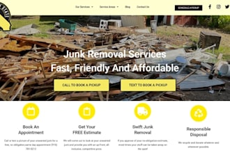 design junk removal website dumpster website hauling website