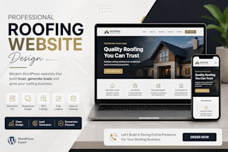 build a wordpress website for roofing companies