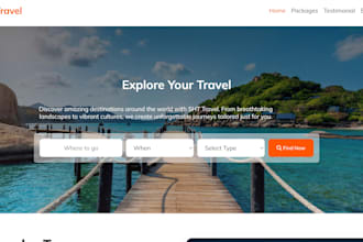 design and develop a stunning and responsive travel booking website