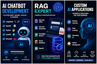 build ai chatbots, rag applications, and custom llm solutions