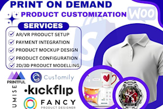 do 2d 3d custom product on kickflip customily lumise fancy product designer pod