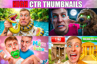 create premium gaming youtube thumbnails