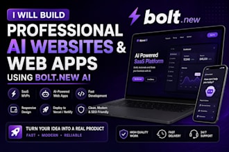 build a professional ai website, saas mvp, or web app using boltnew