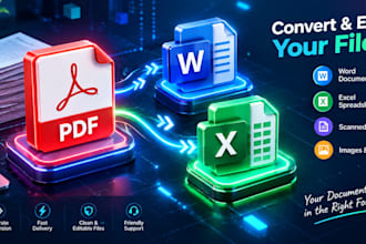 convert PDF files into editable word and excel