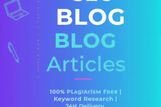 write SEO blog articles and website content