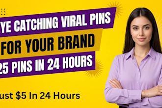 design eye catching viral pinterest pins for your brand