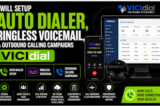 setup auto dialer, ringless voicemail, and outbound calling campaigns vicidial