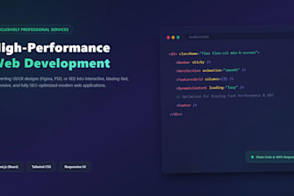 develop an elegant responsive frontend