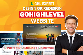 do gohighlevel website design, sales funnel setup, and automation