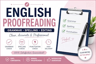 proofread and edit your english professionally