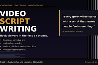 write an emotionally gripping video script that hooks viewers in seconds