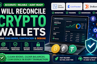 reconcile crypto wallets using zoho books, cointracker, and debank